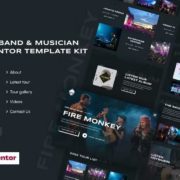 Fire Monkey | Music Band & Musician Elementor Template Kit