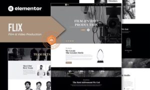 Flix – Film & Video Production Elementor Template Kit