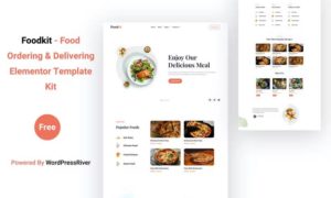 Foodkit – Food Ordering & Delivering Elementor Template Kit