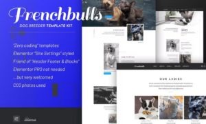 Frenchbulls – Dog Breeder Elementor Template Kit