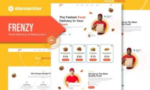 Frenzy – Food Delivery & Restaurant Elementor Template Kit