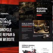 Gastros Garage – Motorcycle Service Repair Elementor Template Kit