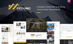 Gedung- Contractor & Building Construction Elementor Template Kit