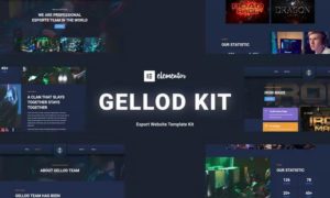 Gellod – Esport Gaming Elementor Template Kit