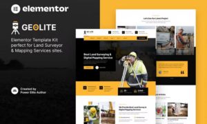 Geolite – Land Surveying & Digital Mapping Elementor Template Kit