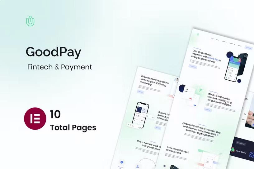 Goodpay – Fintech Elementor Template Kit