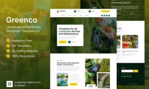 Greenco – Landscaping & Gardening Elementor Template Kit