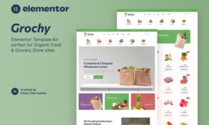 Grochy – Organic Food & Grocery Store Elementor Template Kit