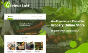 Growceries – Food & Grocery Store Elementor Template Kit