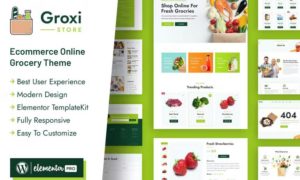 Groxi – Grocery Store Elementor Template Kit