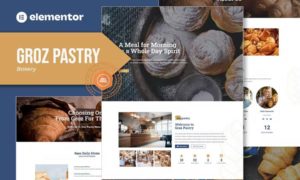 Groz Pastry – Bakery Elementor Template Kit