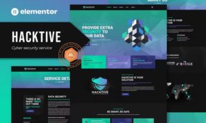 Hacktive – Cyber Security Service Elementor Template Kit