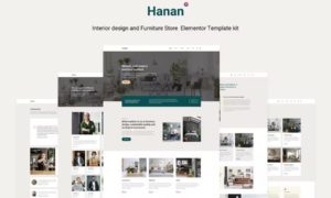 Hanan – Interior Design & Furniture Store Elementor Template kit