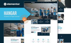 Hangar – Aviation & Flight School Elementor Template Kit