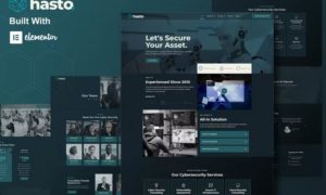 Hasto – Cyber Tech Security Service Elementor Template Kit