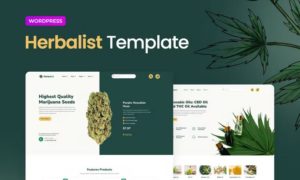 Herbalist – Medical Marijuana Store Elementor Template Kit