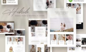 Hibride – Bridal Photography & Wedding Planner Elementor Template Kit