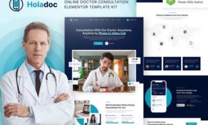 Holadoc – Online Doctor Consultation Elementor Template Kit