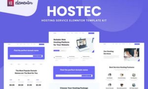 Hostec – Hosting Service Elementor Template Kit