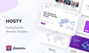 Hosty – Hosting Services Elementor Template Kit