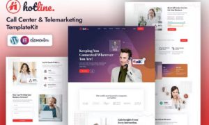 Hotline | Call Center &Telemarketing Elementor Template Kit