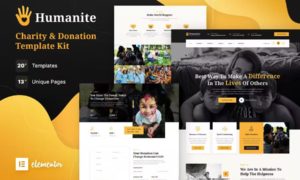 Humanite – Charity & Donation Elementor Template Kit