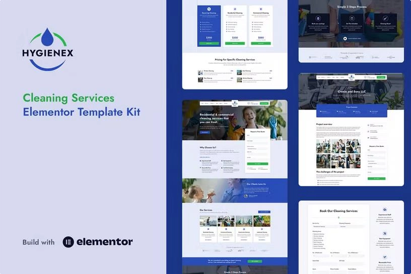 Hygienex – Cleaning Services Elementor Template Kit