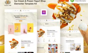 Icelab – Ice Cream & Frozen Yogurt Shop Elementor Template Kit