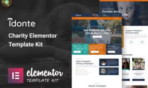 iDonte – Charity Non-Profit Elementor Template Kit