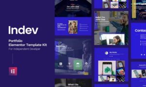 Indev – Portfolio Elementor Template Kit For Developer