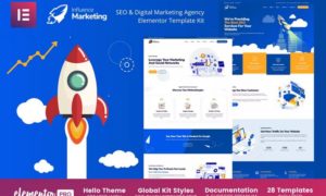 Influence Marketing – SEO & Digital Agency Elementor Template Kit