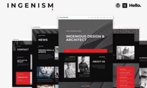 INGENISM – Architectural Design Agency Elementor Template Kit