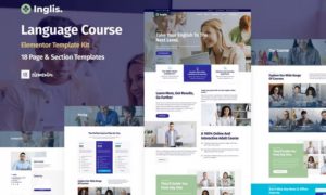 Inglis – Language Course WordPress Elementor Template Kit