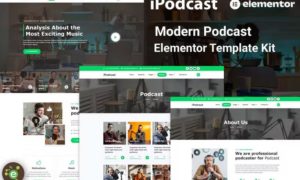 iPodcast – Modern Podcast Elementor Template Kit