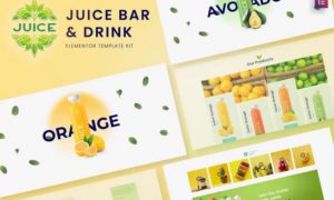 Juice Bar & Drink Elementor Template Kit