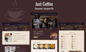 Justcoffee – Cafe and Coffee Elementor Template Kit