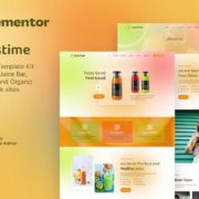 Justime – Juice Bar, Smoothie & Organic Food Elementor Template Kit