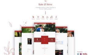 Kate & Steve – Wedding Invitation Elementor Template Kit