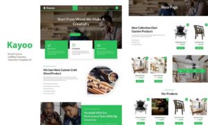 Kayoo – Wood Company Woocommerce Elementor Template Kit