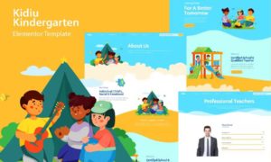 Kidiu Kindergarten – Child Care Elementor Template Kit