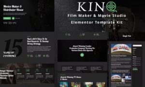 Kino – Film Maker & Movie Studio Elementor Template Kit