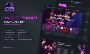 Knight | eSports & Gaming Elementor Template Kit