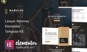 Kodelaw – Lawyer Attorney Elementor Template Kit