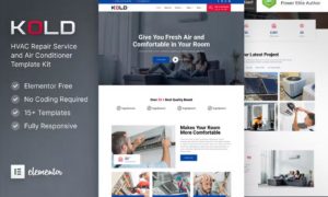 Kold – Air Conditioner & HVAC Repair Service Elementor Template Kit