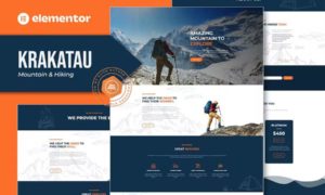 Krakatau – Mountain & Hiking Elementor Template Kit