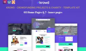 Krowd – Crowdfunding Projects & Charity Template Kit