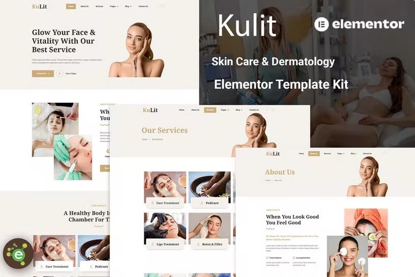 Kulit – Skin Care & Dermatology Elementor Template kit