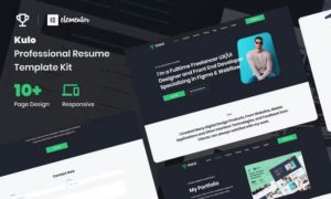 Kulo – Professional Resume Elementor Template Kit