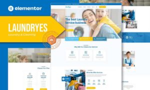 Laundryes – Laundry & Cleaning Elementor Template Kit