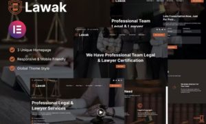 Lawak – Legal & Lawyer Services Elementor Template Kit